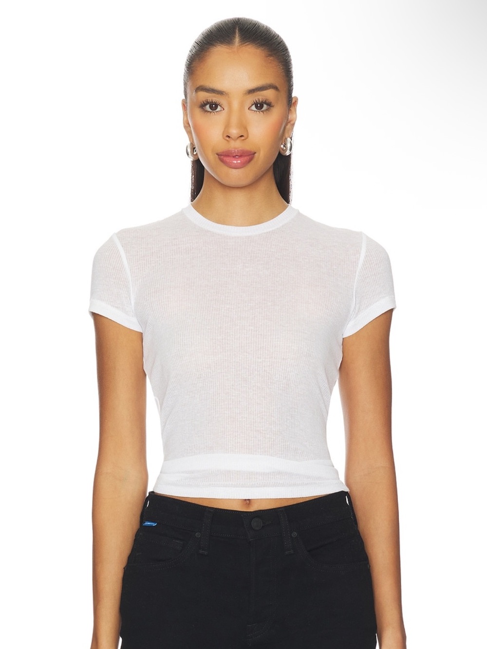 Sheer Cotton Crewneck Standard Tshirt